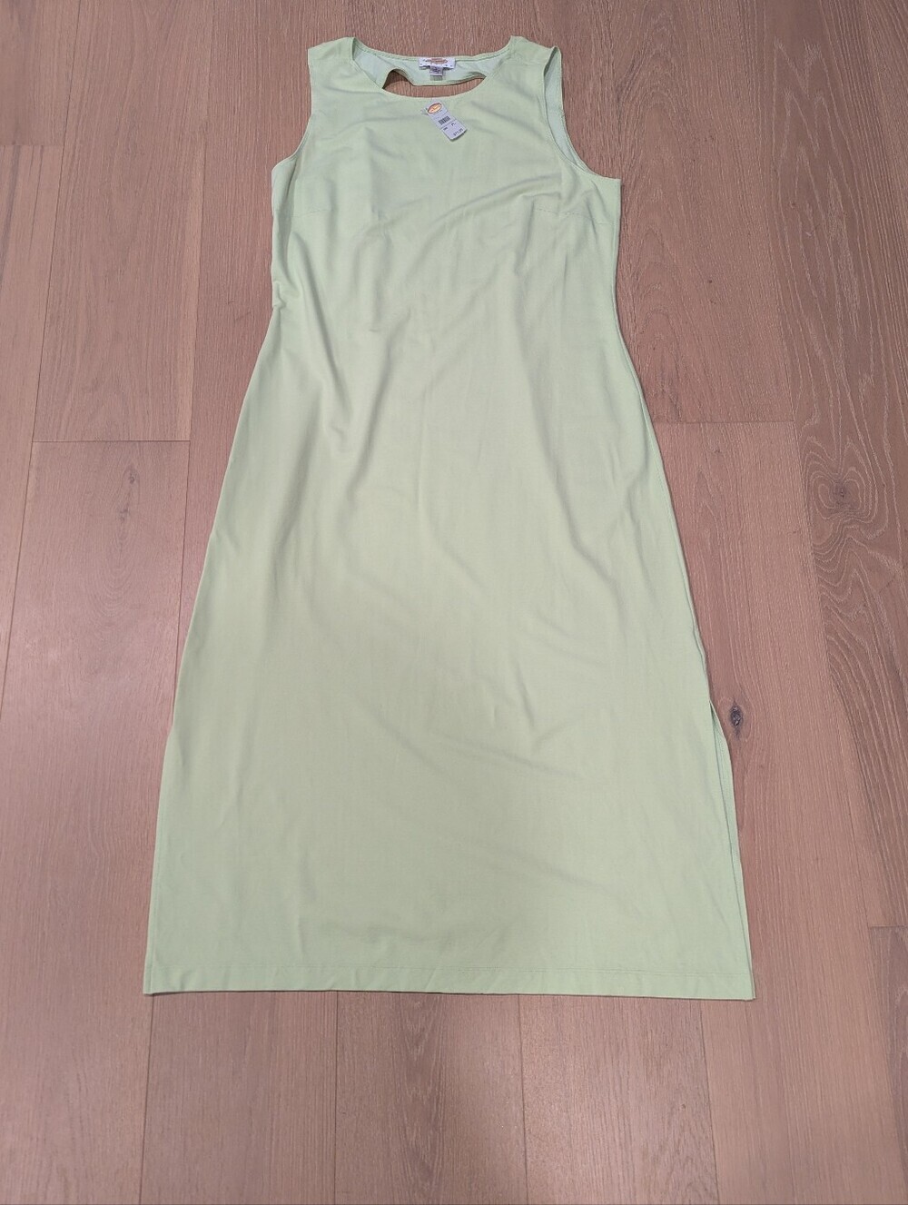 90's Deadstock Sleeveless Light Green Maxi Dress